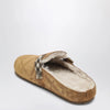 Burberry Urchin clog in shearling Check jute