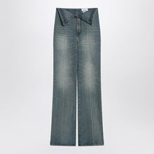  Alexander McQueen Flared jeans with turn-ups at the waist