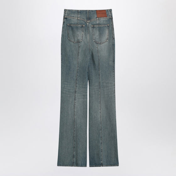 Alexander McQueen Flared jeans with turn-ups at the waist