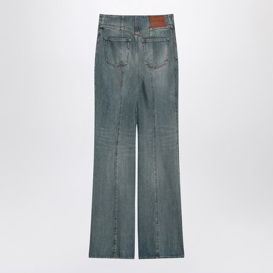 Alexander McQueen Flared jeans with turn-ups at the waist