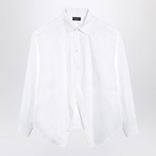  Balenciaga Asymmetrical white cotton shirt