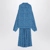 Balenciaga Midi dress with bow and blue print