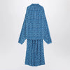 Balenciaga Midi dress with bow and blue print