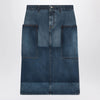 GUCCI Patchwork blue skirt in denim