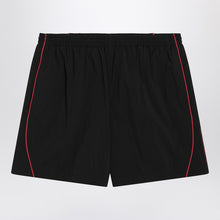  Balenciaga Black technical fabric short with logo