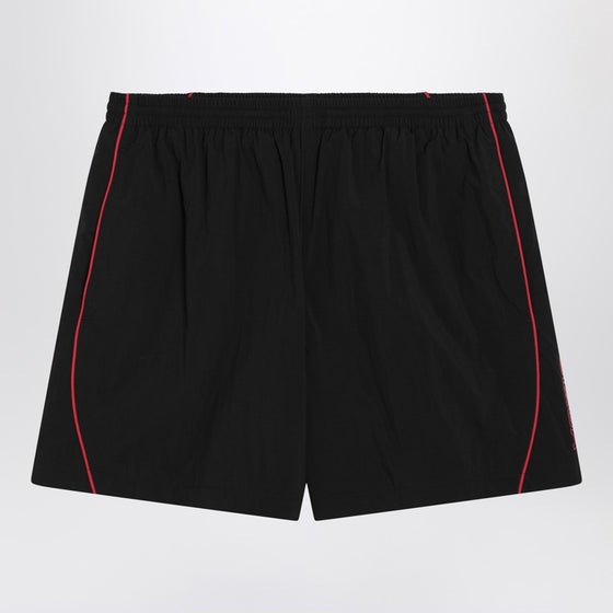 Balenciaga Black technical fabric short with logo