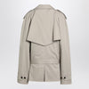 Balenciaga Beige cropped trench coat in cotton twill