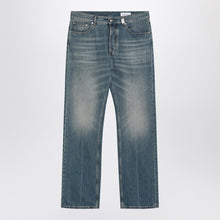  Alexander McQueen Faded blue jeans