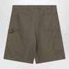 GUCCI Forest green Bermuda shorts in GG fabric