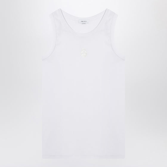 Alexander McQueen White cotton tank top