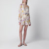 ZIMMERMANN Cream short jumpsuit with floral pattern