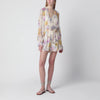 ZIMMERMANN Cream short jumpsuit with floral pattern