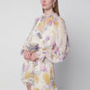 ZIMMERMANN Cream short jumpsuit with floral pattern