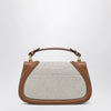 GUCCI Blondie medium minus bag in fabric and brown leather
