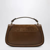 GUCCI Mini Blondie brown shoulder bag in suede