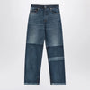 GUCCI Two-tone wide-leg jeans with stone-washed treatment