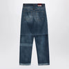 GUCCI Two-tone wide-leg jeans with stone-washed treatment