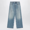 GUCCI Wide light blue jeans with faded effect
