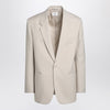 Saint Laurent Light beige single-breasted wool jacket