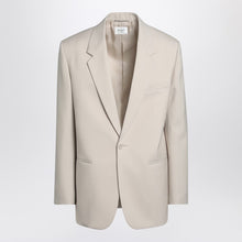  Saint Laurent Light beige single-breasted wool jacket