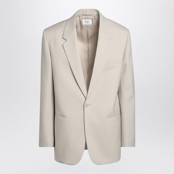 Saint Laurent Light beige single-breasted wool jacket