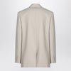Saint Laurent Light beige single-breasted wool jacket