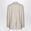 Saint Laurent Light beige single-breasted wool jacket