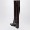 Saint Laurent Bordeaux Julia heeled boots