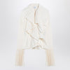 Alexander McQueen Ivory pleated blouse