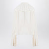 Alexander McQueen Ivory pleated blouse