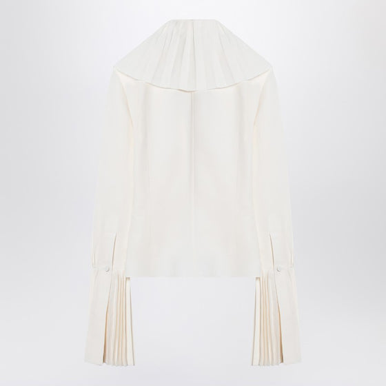 Alexander McQueen Ivory pleated blouse