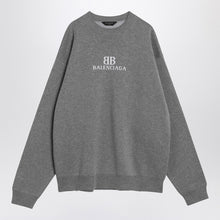  Balenciaga Grey cotton sweater with logo