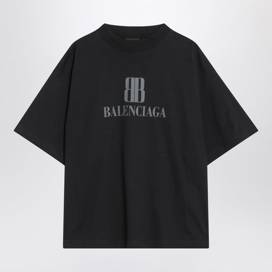 Balenciaga Faded black Nano BB Medium Fit T-shirt