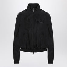  Balenciaga Black bomber jacket with zip and logo