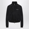 Balenciaga Black bomber jacket with zip and logo