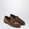 Saint Laurent Le Loafer Dark Havana suede loafers