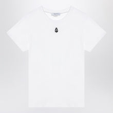  Alexander McQueen White T-shirt with Skull embroidery