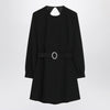 Saint Laurent Black mini dress with belt