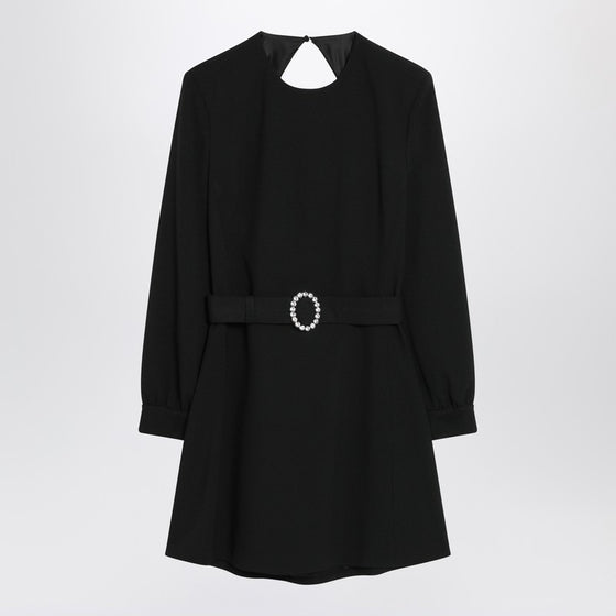 Saint Laurent Black mini dress with belt