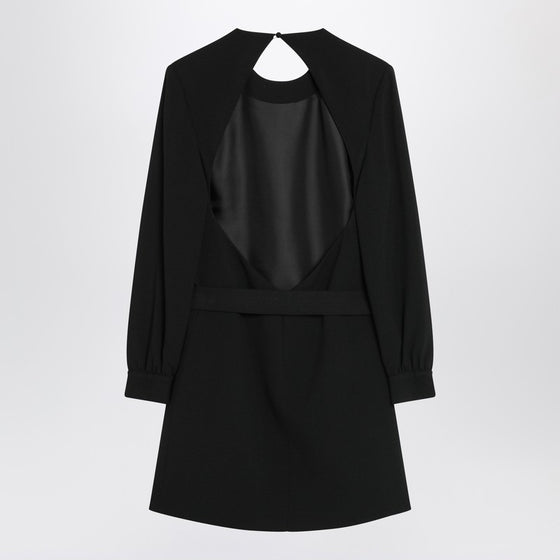 Saint Laurent Black mini dress with belt