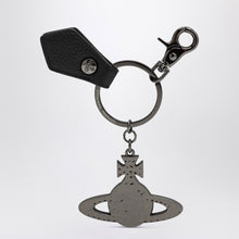  Vivienne Westwood Black hammered metal Orb keychain