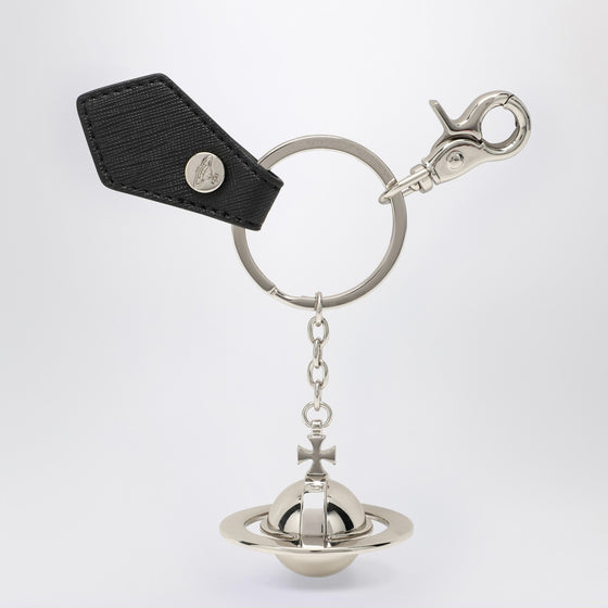 Vivienne Westwood 3D Orb black metal key ring