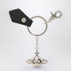 Vivienne Westwood 3D Orb black metal key ring