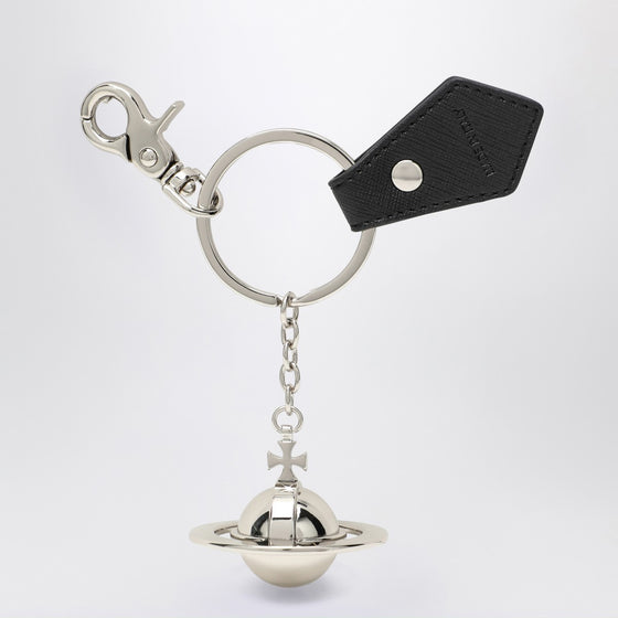 Vivienne Westwood 3D Orb black metal key ring