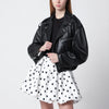 Sword 6644 Black balloon leather bomber jacket