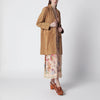 Sword 6644 Brown long suede leather jacket