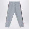 GUCCI Grey jogging trousers with Web tape