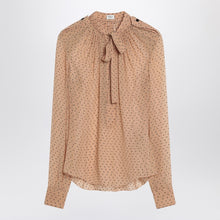  Saint Laurent Beige polka dot blouse in silk blend