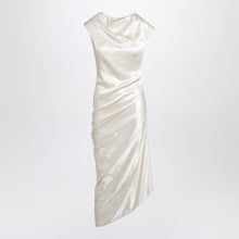  Alexander McQueen Ivory asymmetrical draped dress