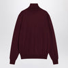 Saint Laurent Burgundy turtleneck sweater in wool